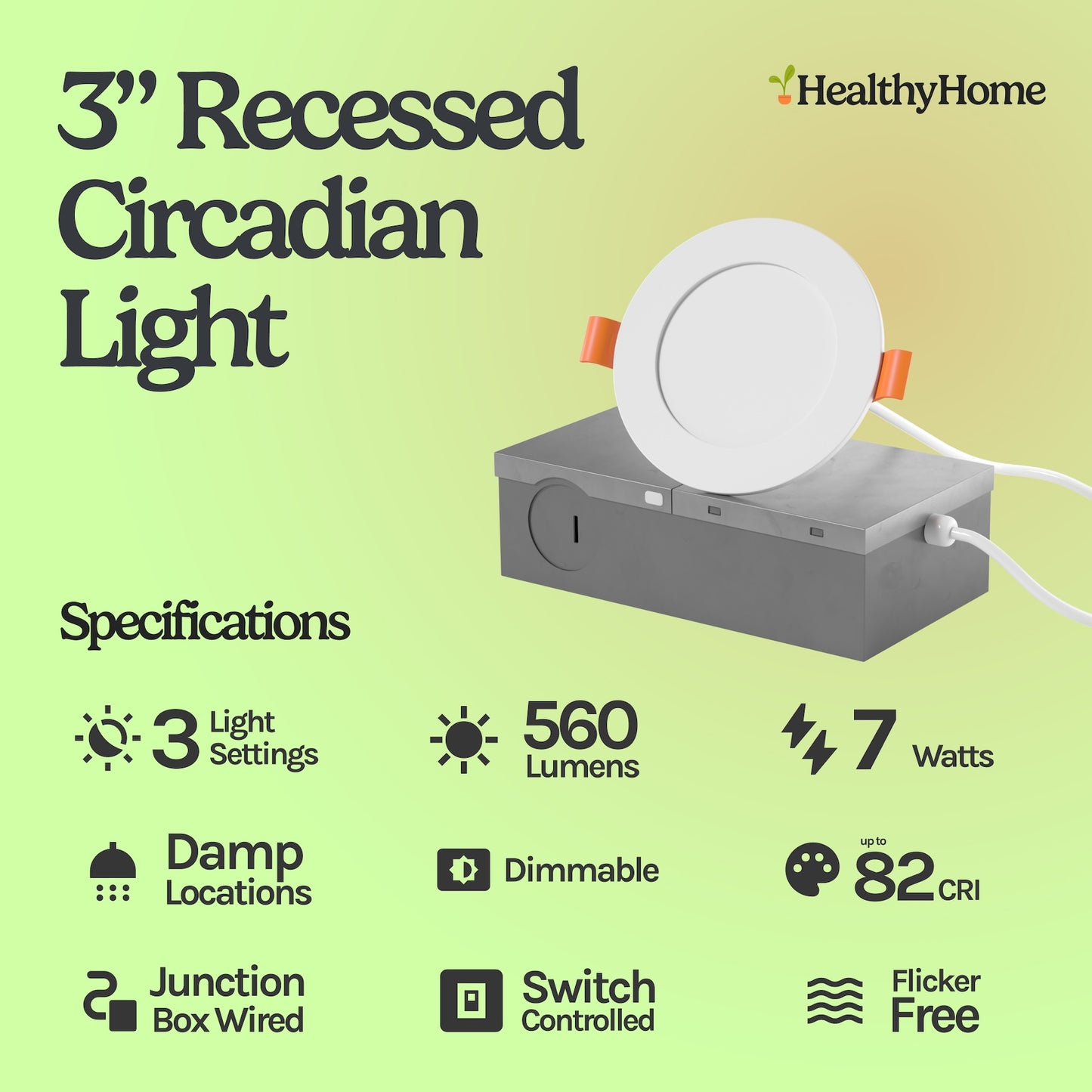 3" Slim Panel Recessed Circadian Light