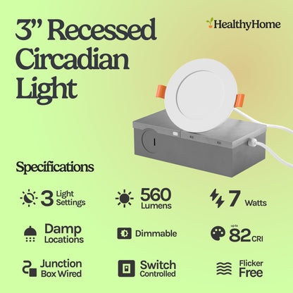 3" Slim Panel Recessed Circadian Light