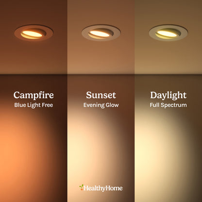 4" Slim Panel Recessed Circadian Gimbal Light