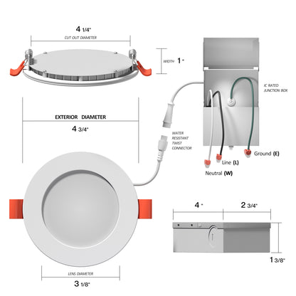 4" Slim Panel Recessed Circadian Light