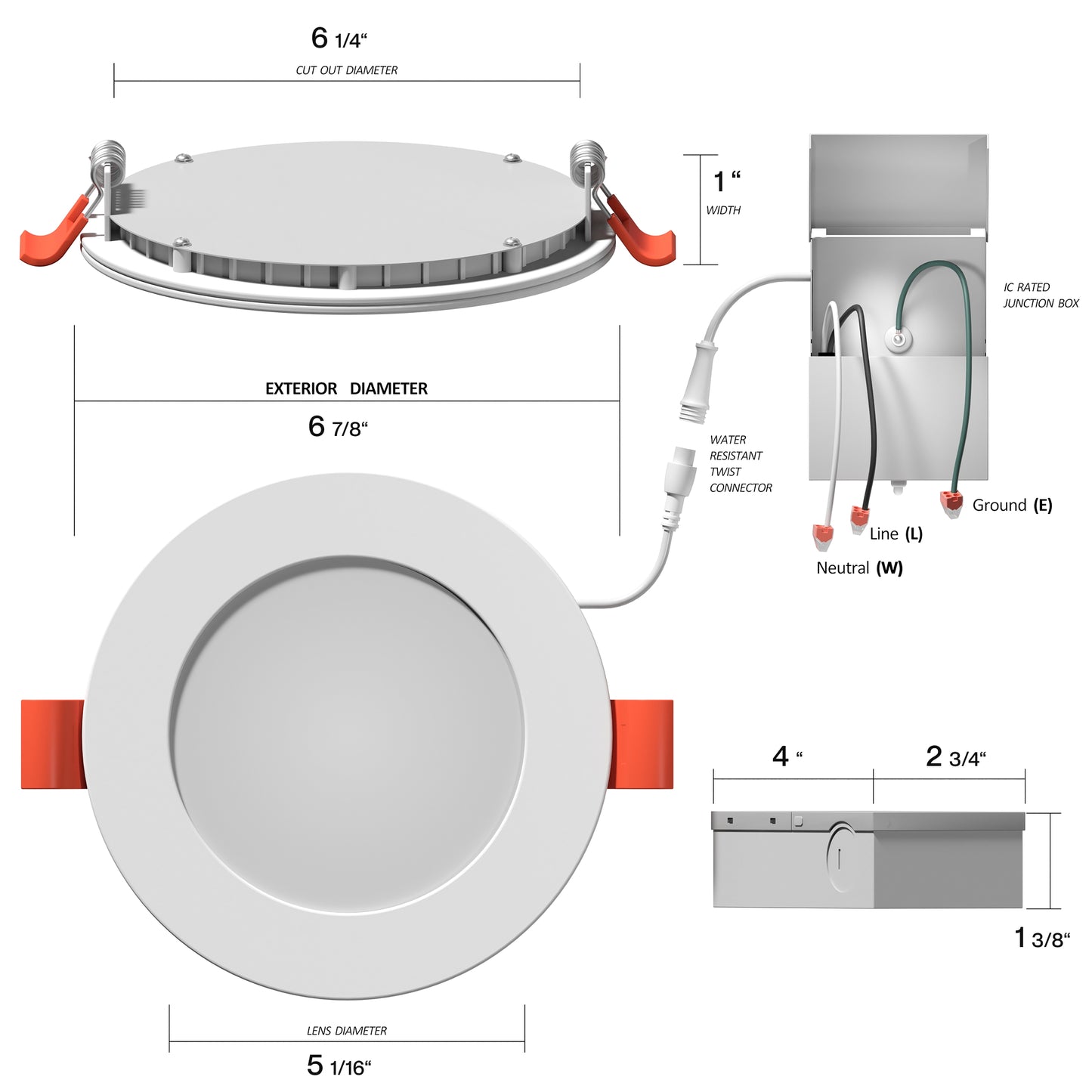6" Slim Panel Recessed Circadian Light