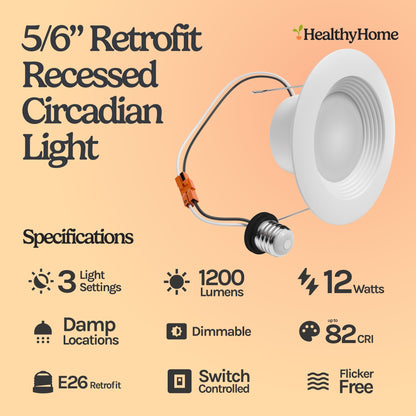 5/6" Retrofit Recessed Circadian Light